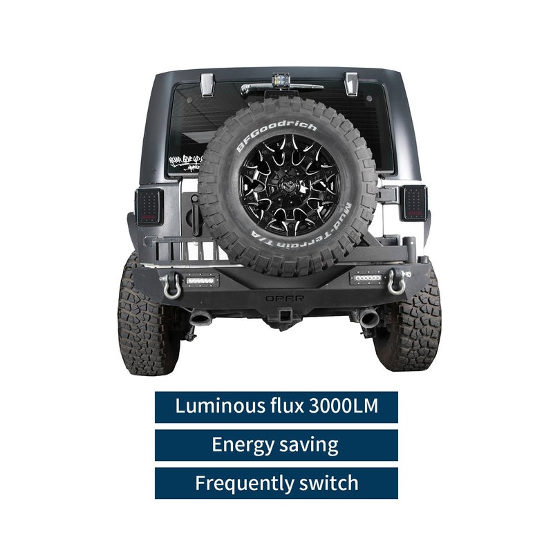 Hooke Road Wrangler Tail Light Replacement Assembly Smoked Lens w/Brake Light & Turn Signal for Jeep Wrangler JK & Wrangler Unlimited 2007-2018 - Image 5